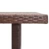 Brown Poly Rattan Garden Table 110x60 cm - Stylish & Durable