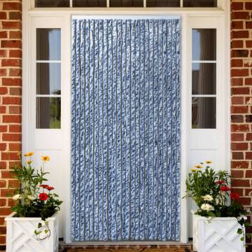 Fly Curtain Blue and White | 100x230 cm Chenille - HipoMarket