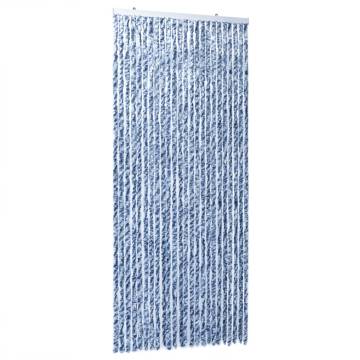 Fly Curtain Blue and White | 100x230 cm Chenille - HipoMarket