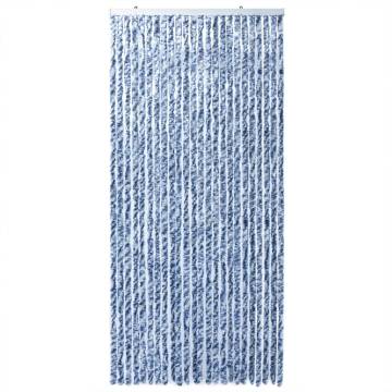 Fly Curtain Blue and White | 100x230 cm Chenille - HipoMarket