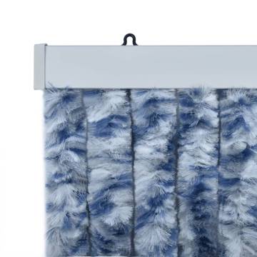 Fly Curtain Blue and White | 100x230 cm Chenille - HipoMarket