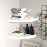 Stylish Floating Corner Shelves - Set of 2 White | Hipo Market