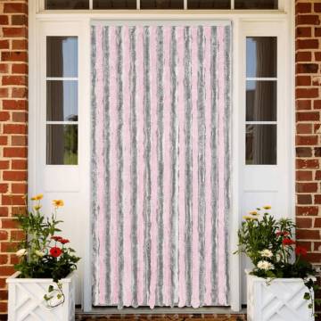 Fly Curtain Silver Grey & Pink 100x230 cm - Insect Protection