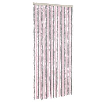 Fly Curtain Silver Grey & Pink 100x230 cm - Insect Protection