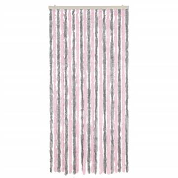 Fly Curtain Silver Grey & Pink 100x230 cm - Insect Protection