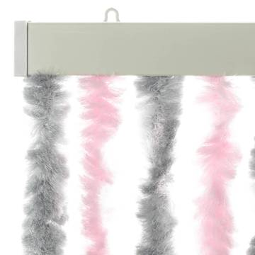 Fly Curtain Silver Grey & Pink 100x230 cm - Insect Protection