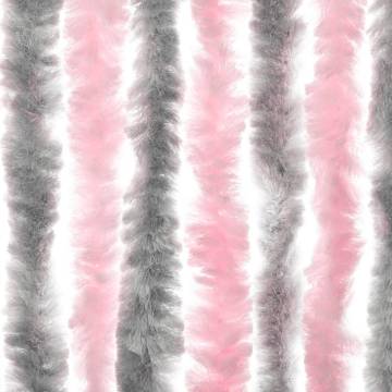 Fly Curtain Silver Grey & Pink 100x230 cm - Insect Protection