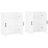 High Gloss White Wall Mounted Cabinets - 2 pcs | HipoMarket