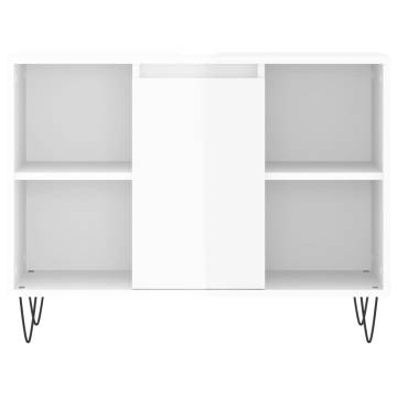 High Gloss White Bathroom Cabinet | 80x33x60 cm | Hipomarket