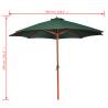 Elegant Green Parasol - 258 cm Outdoor Shade | HipoMarket