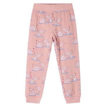 Kids' Long Sleeve Pyjamas - Light Pink Swan Print Size 116