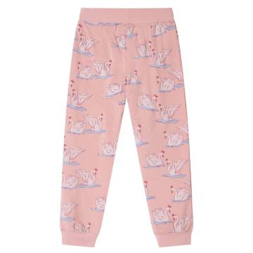 Kids' Long Sleeve Pyjamas - Light Pink Swan Print Size 116