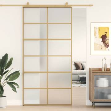 Sliding Door Gold 102.5x205 cm - Frosted Glass & Aluminium