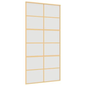 Sliding Door Gold 102.5x205 cm - Frosted Glass & Aluminium