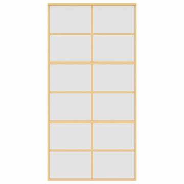 Sliding Door Gold 102.5x205 cm - Frosted Glass & Aluminium