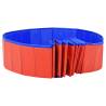 Foldable Dog Swimming Pool Red - 300x40 cm PVC | HipoMarket