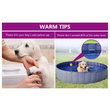 Foldable Dog Swimming Pool Red - 300x40 cm PVC | HipoMarket