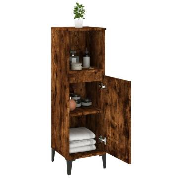 Bathroom Cabinet Smoked Oak - Stylish & Durable Storage