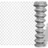 Chain Link Fence Galvanised Steel 15x1 m Silver Colour silver Quantity in Package 1 Length 15 m Height 1 m 