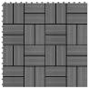 22 pcs WPC Decking Tiles 30x30 cm - Durable Grey Flooring