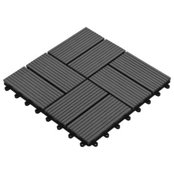 22 pcs WPC Decking Tiles 30x30 cm - Durable Grey Flooring