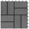 22 pcs WPC Decking Tiles 30x30 cm - Durable Grey Flooring