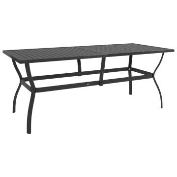 Stylish Anthracite Garden Table - 190x80 cm Steel