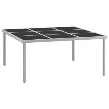 Stylish Garden Dining Table | 170x170 cm | Glass & Steel