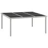 Stylish Garden Dining Table | 170x170 cm | Glass & Steel