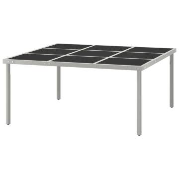 Stylish Garden Dining Table | 170x170 cm | Glass & Steel