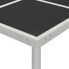 Stylish Garden Dining Table | 170x170 cm | Glass & Steel