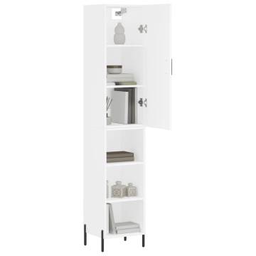 Elegant Highboard White | Durable Engineered Wood - HipoMarket