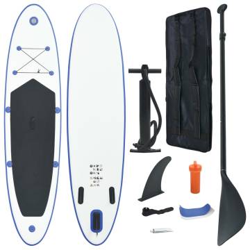 Stand Up Paddle Board Set - Inflatable Blue and White