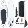 Stand Up Paddle Board Set SUP Surfboard Inflatable Blue and White Colour blue Size 330 x 72 x 10 cm 