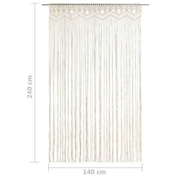 Macrame Curtain 140x240 cm Cotton - Stylish Home Decor