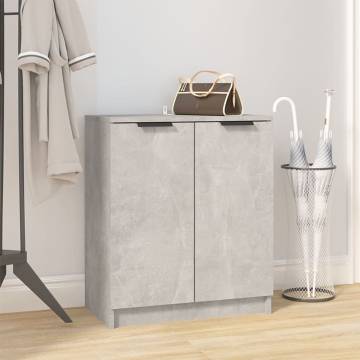 Shoe Cabinet Concrete Grey | 59x35x70 cm Engineered Wood