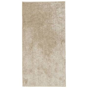 Rug ISTAN High Pile Shiny Look Beige 100x200 cm | Hipomarket