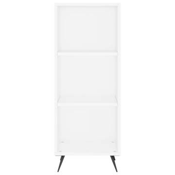 Stylish Highboard White 34.5x34x180 cm - Engineered Wood