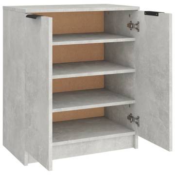 Shoe Cabinet Concrete Grey | 59x35x70 cm Engineered Wood