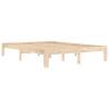 Solid Wood Pine Bed Frame 140x200 cm - Modern Bedroom Decor