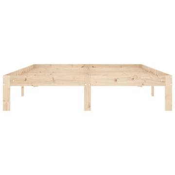 Solid Wood Pine Bed Frame 140x200 cm - Modern Bedroom Decor