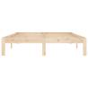 Solid Wood Pine Bed Frame 140x200 cm - Modern Bedroom Decor