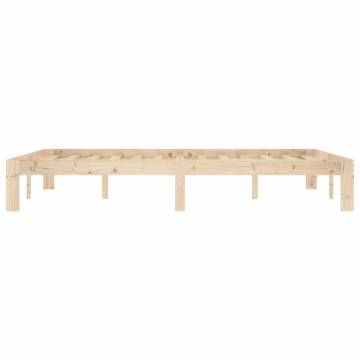 Solid Wood Pine Bed Frame 140x200 cm - Modern Bedroom Decor