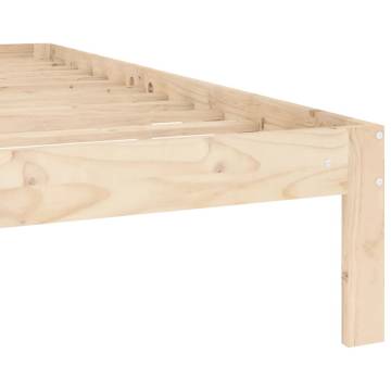 Solid Wood Pine Bed Frame 140x200 cm - Modern Bedroom Decor