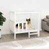 Dog Bed White 105.5x83.5x100 cm Solid Wood Pine Colour white Size 105.5 x 83.5 x 100 cm 