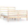 Solid Wood Pine Bed Frame 135x190 cm Double - Hipomarket