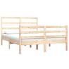 Solid Wood Pine Bed Frame 135x190 cm Double - Hipomarket