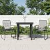 3 Piece Garden Dining Set - Black PVC Rattan | HipoMarket