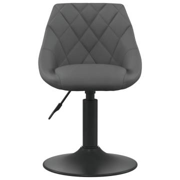 Swivel Dining Chairs 2 pcs Dark Grey Velvet | Hipomarket UK