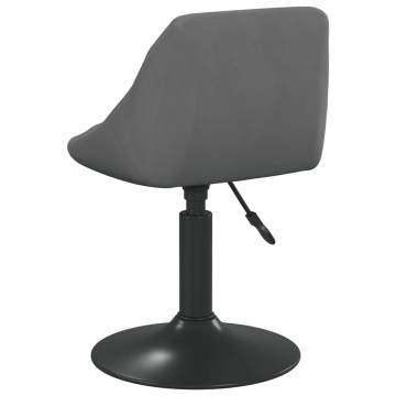 Swivel Dining Chairs 2 pcs Dark Grey Velvet | Hipomarket UK